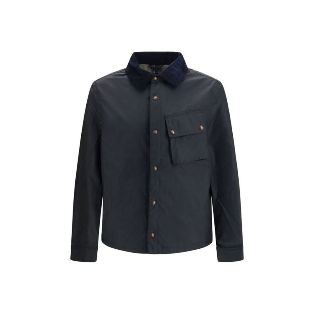Belstaff Blue Cotton Full-Length Men's Jacket